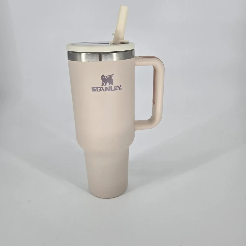 Stanley 40oz Quencher H2.0 Tumbler Blush Pink Handle Cup Aftermarket Lid No Stra - Picture 10 of 11